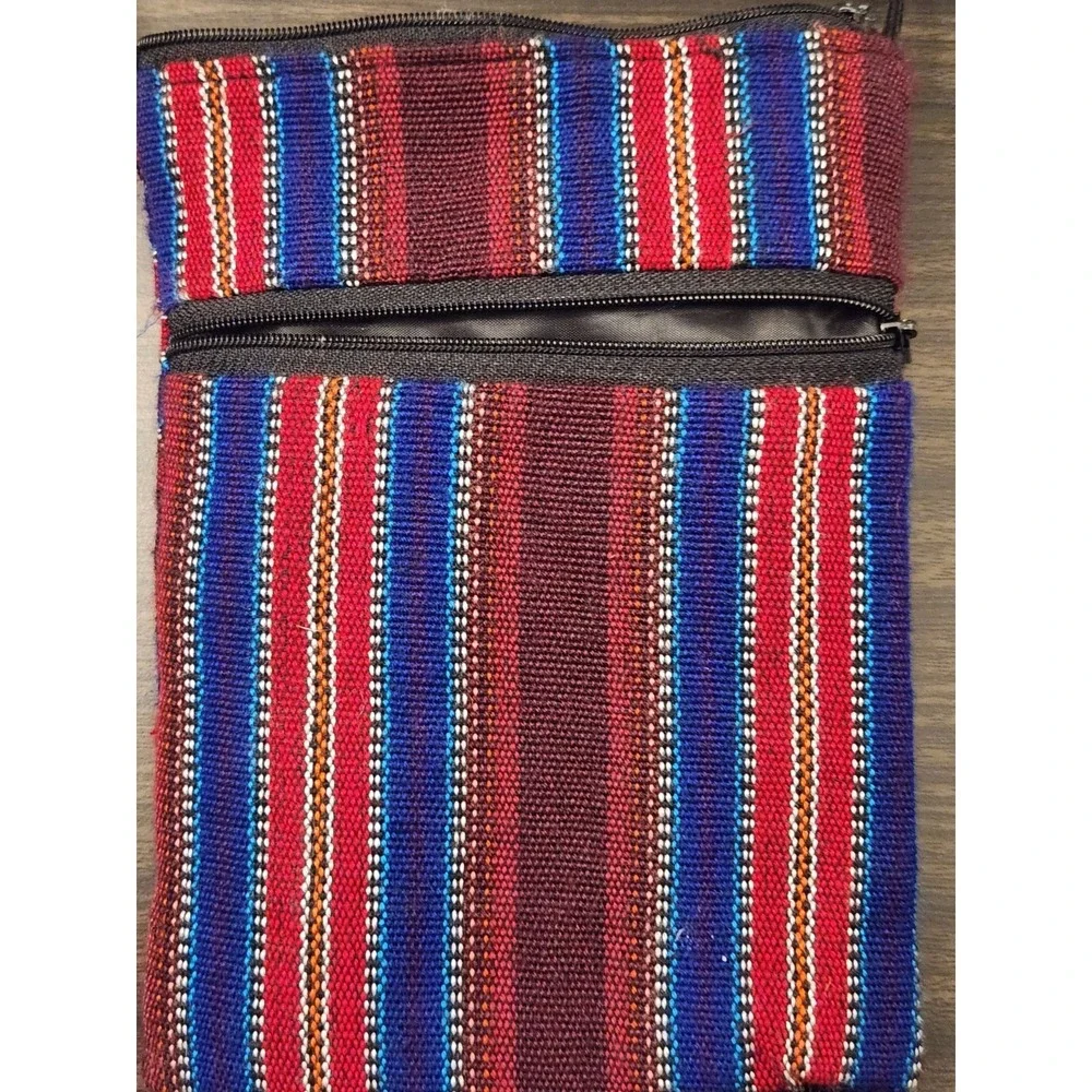 Guatemalan Worry Dolls Crossbody Bag Handmade 15 Dolls Multi-colored